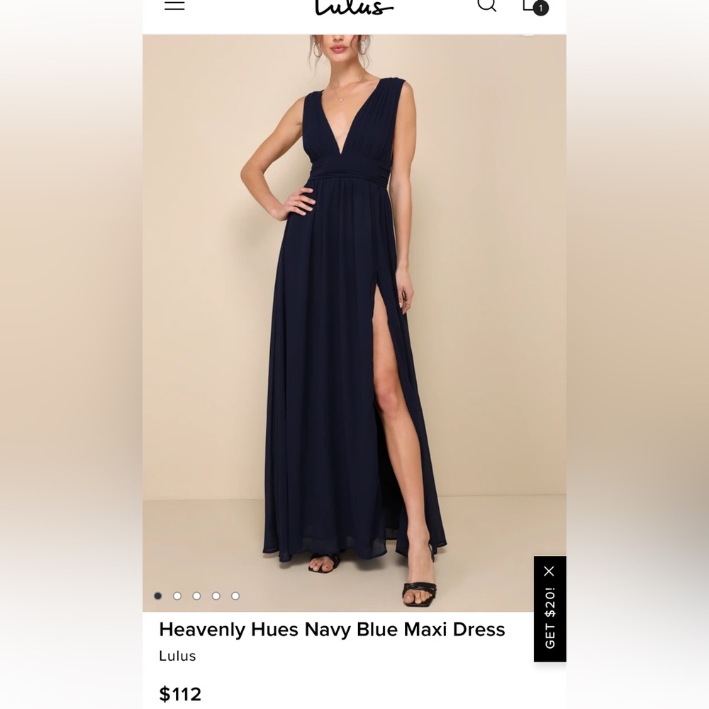 Heavenly Hues Navy Blue Maxi Dress
